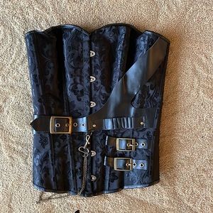 Very SEXY black corset/bustier with matching thong.